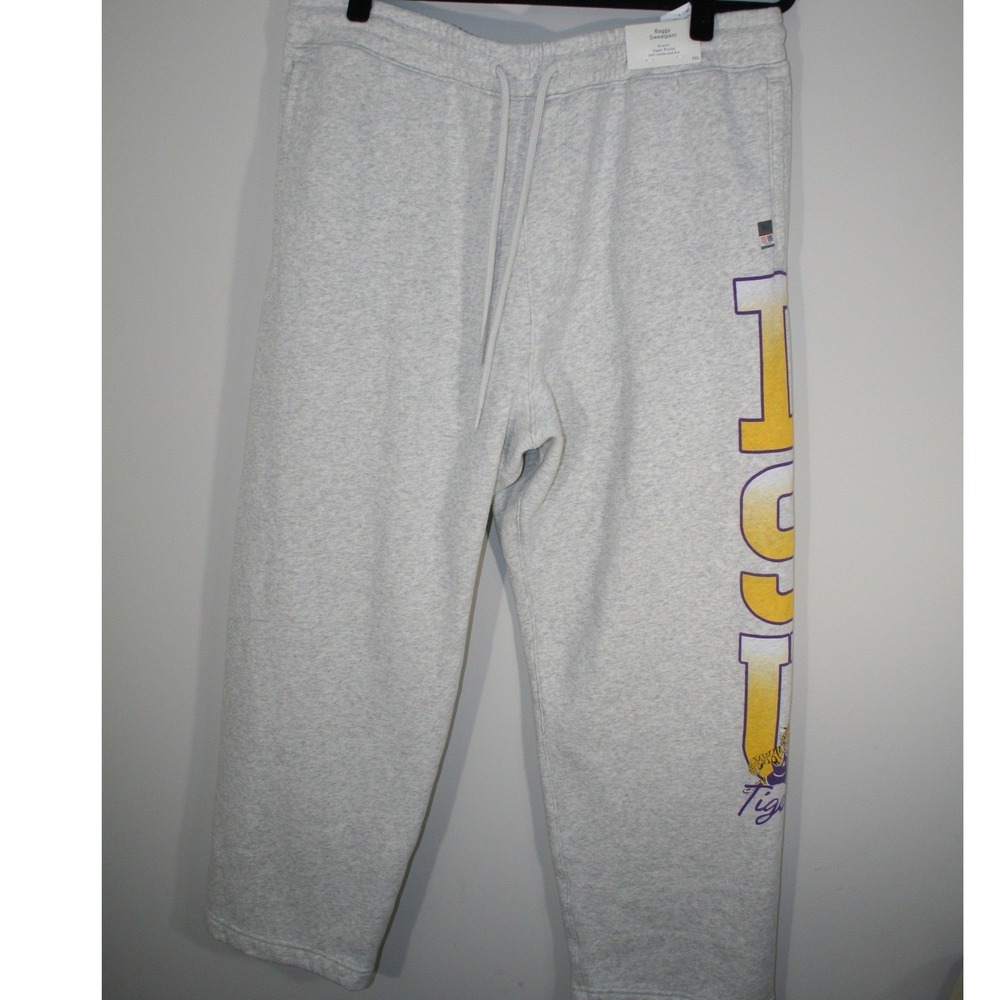 Hollister Blue 84 LSU Tigers Baggy Sweatpants Gray XXL NWT 334-620-00080-112